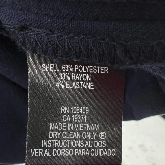 Tahari sleeveless navy double button blazer dress 6 knee length office workwear - Picture 8 of 10